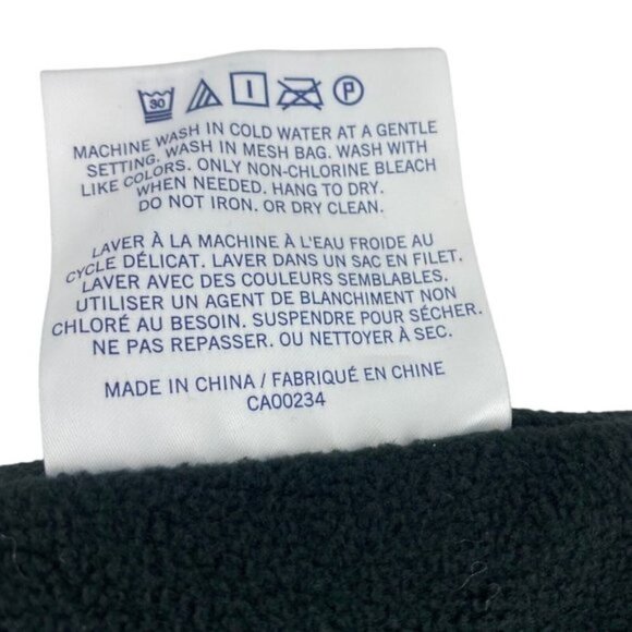 Hudson's Bay HBC Stripes Sterling Silver Striped Fleece Lined Knit Mittens S/M - Picture 7 of 7